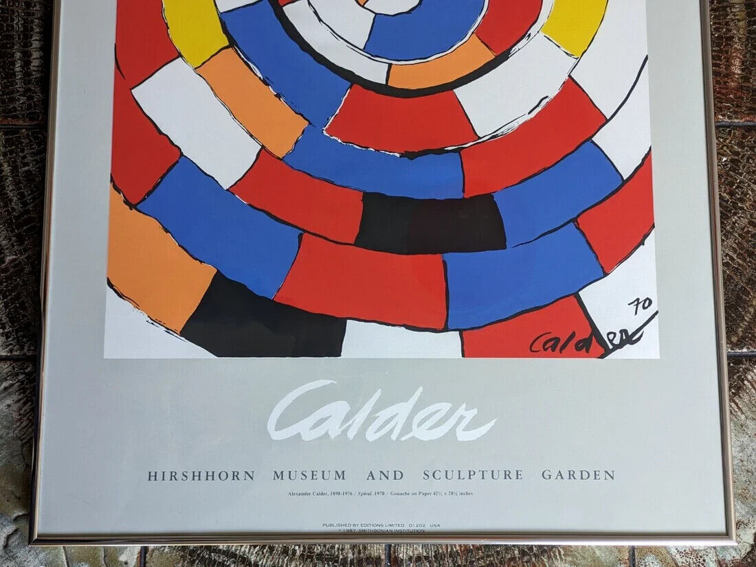 Alexander Calder Spiral Art Exhibition Poster Vintage 20th Century American