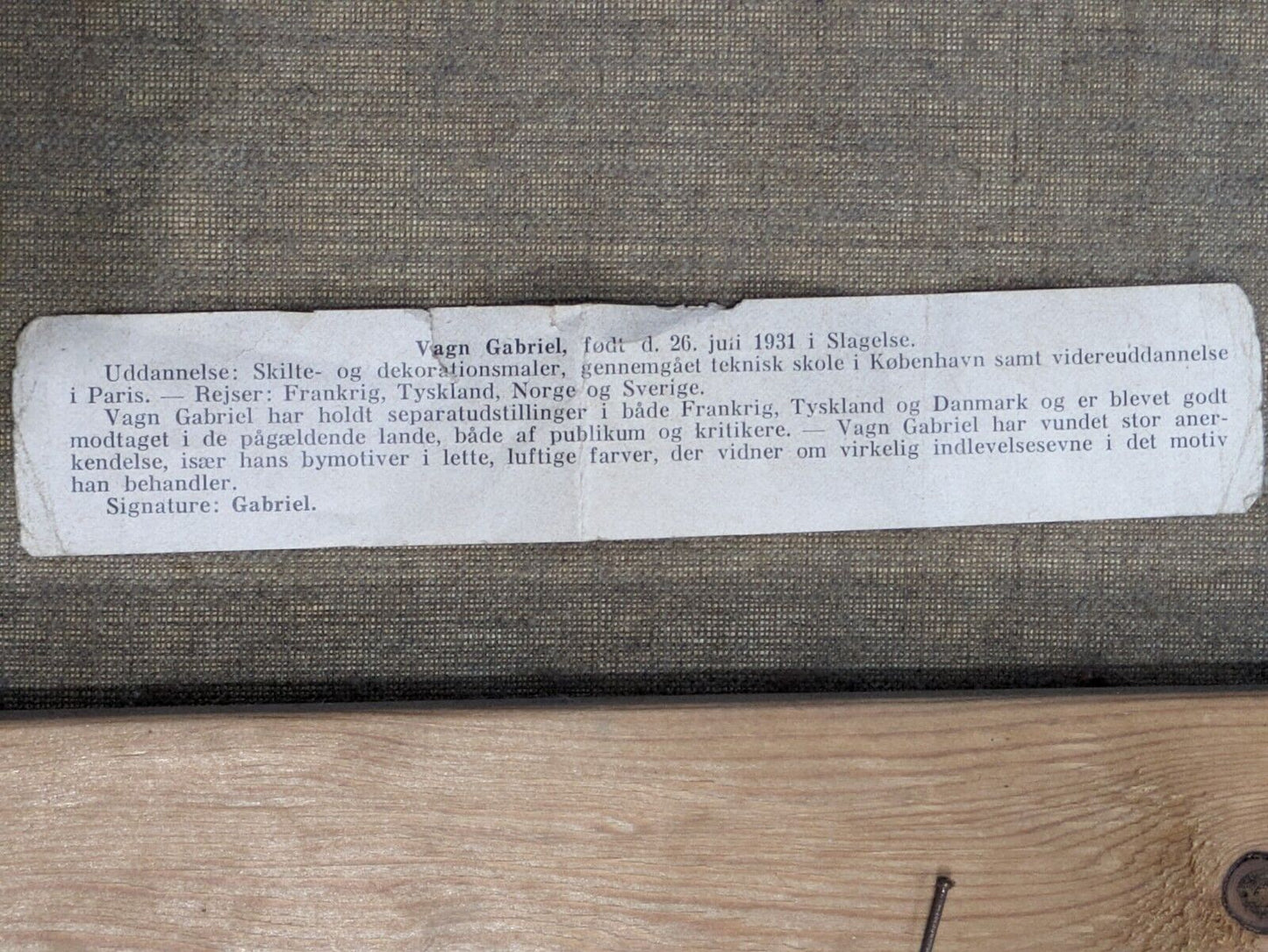 Original Vintage Danish Oil Painting Vagn Gabriel Spanish Dancer Impressionistic