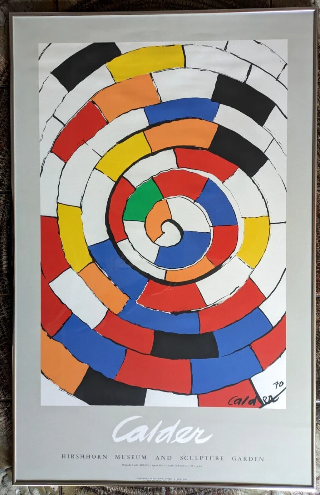 Alexander Calder Spiral Art Exhibition Poster Vintage 20th Century American