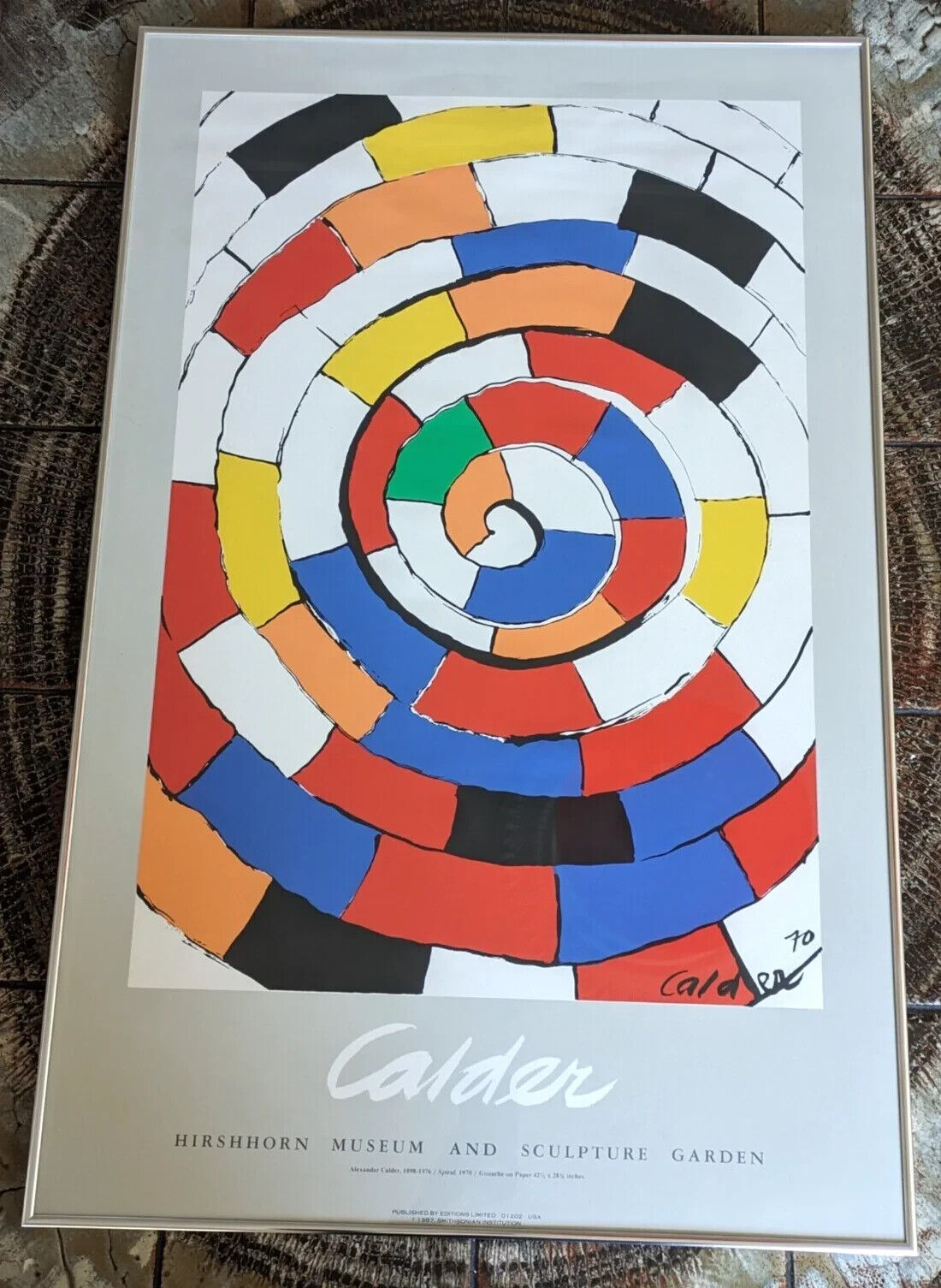 Alexander Calder Spiral Art Exhibition Poster Vintage 20th Century American