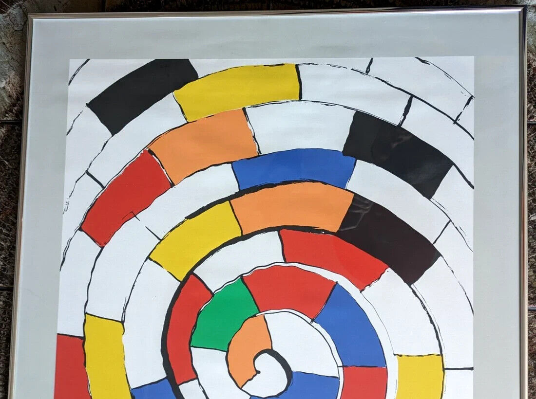 Alexander Calder Spiral Art Exhibition Poster Vintage 20th Century American