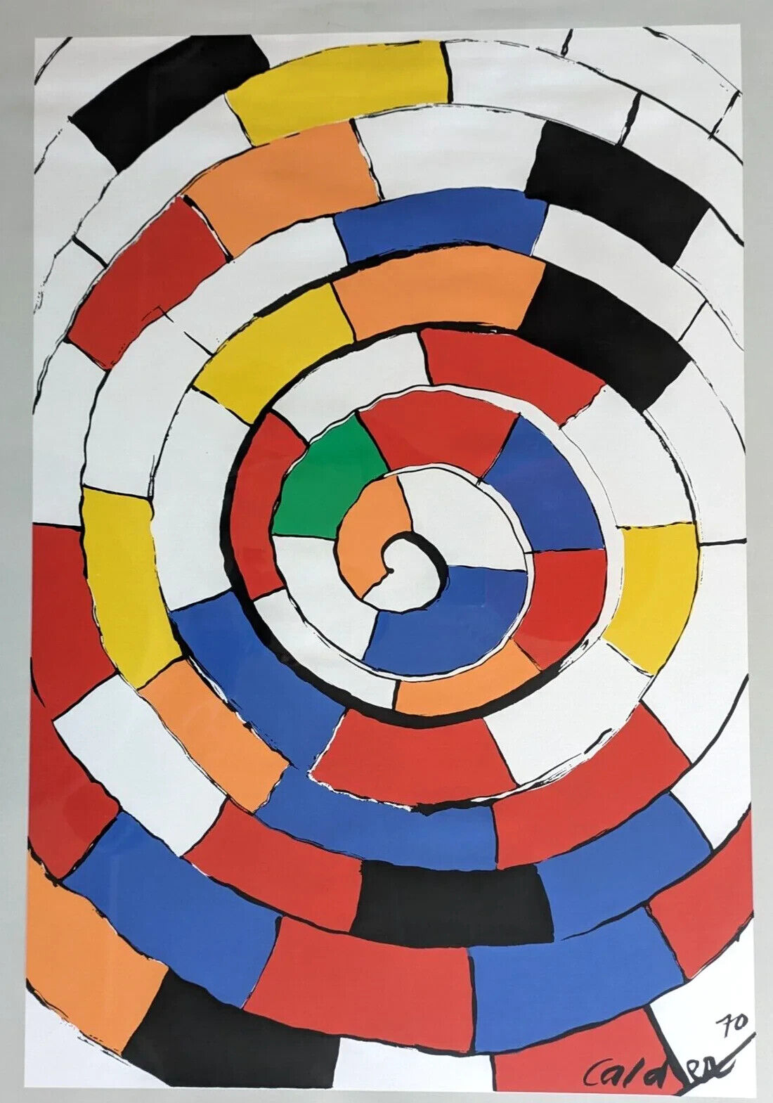 Alexander Calder Spiral Art Exhibition Poster Vintage 20th Century American