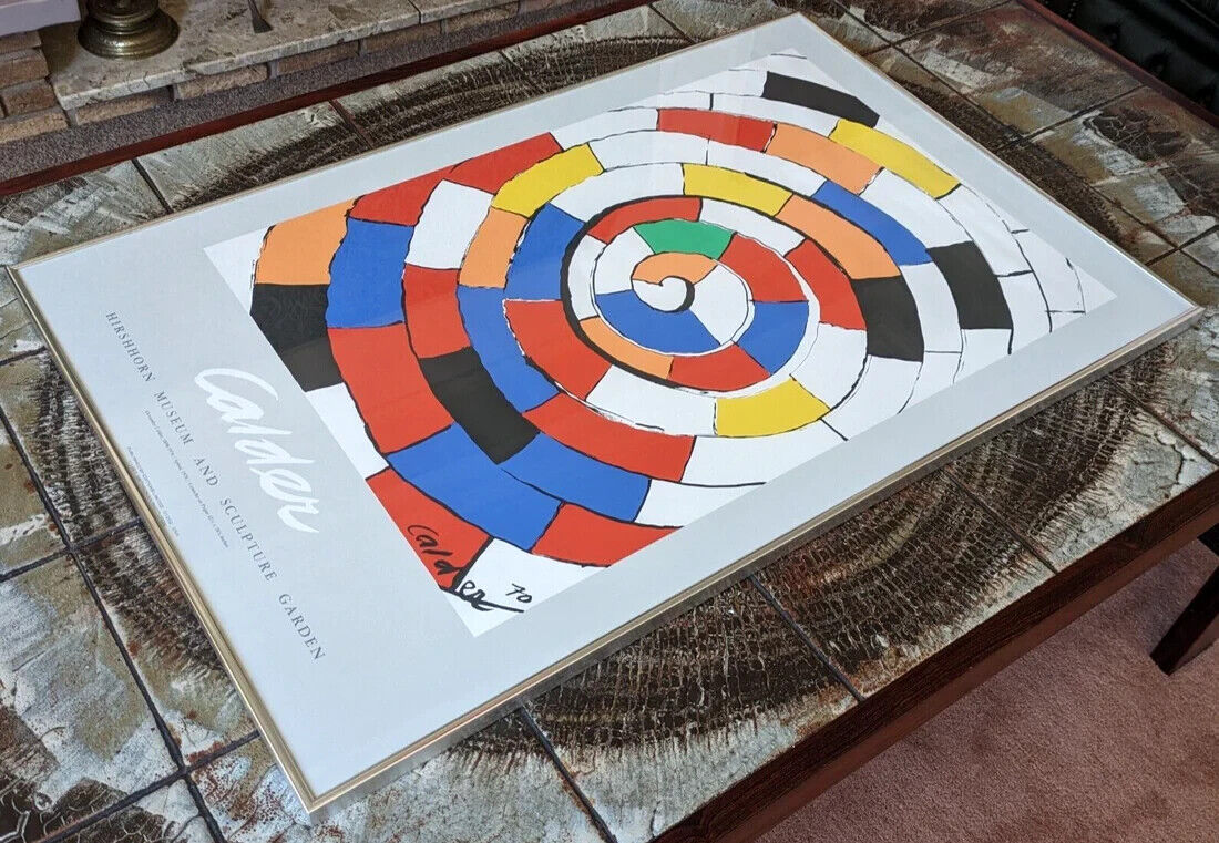 Alexander Calder Spiral Art Exhibition Poster Vintage 20th Century American