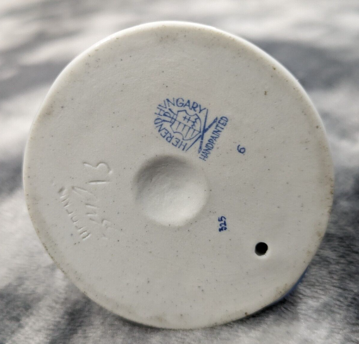 Herend Hungary Animal Porcelain Figure Mice Blue Fishnet Vintage 20th Century