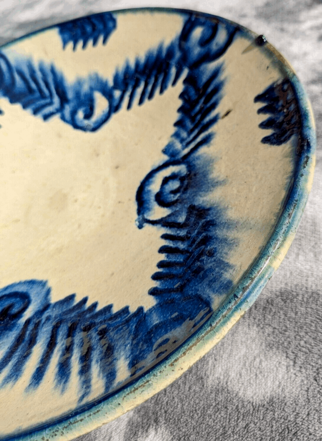 19th / 20th Century Spanish Earthenware Antique Pottery Ceramic Bowl Charger Plate