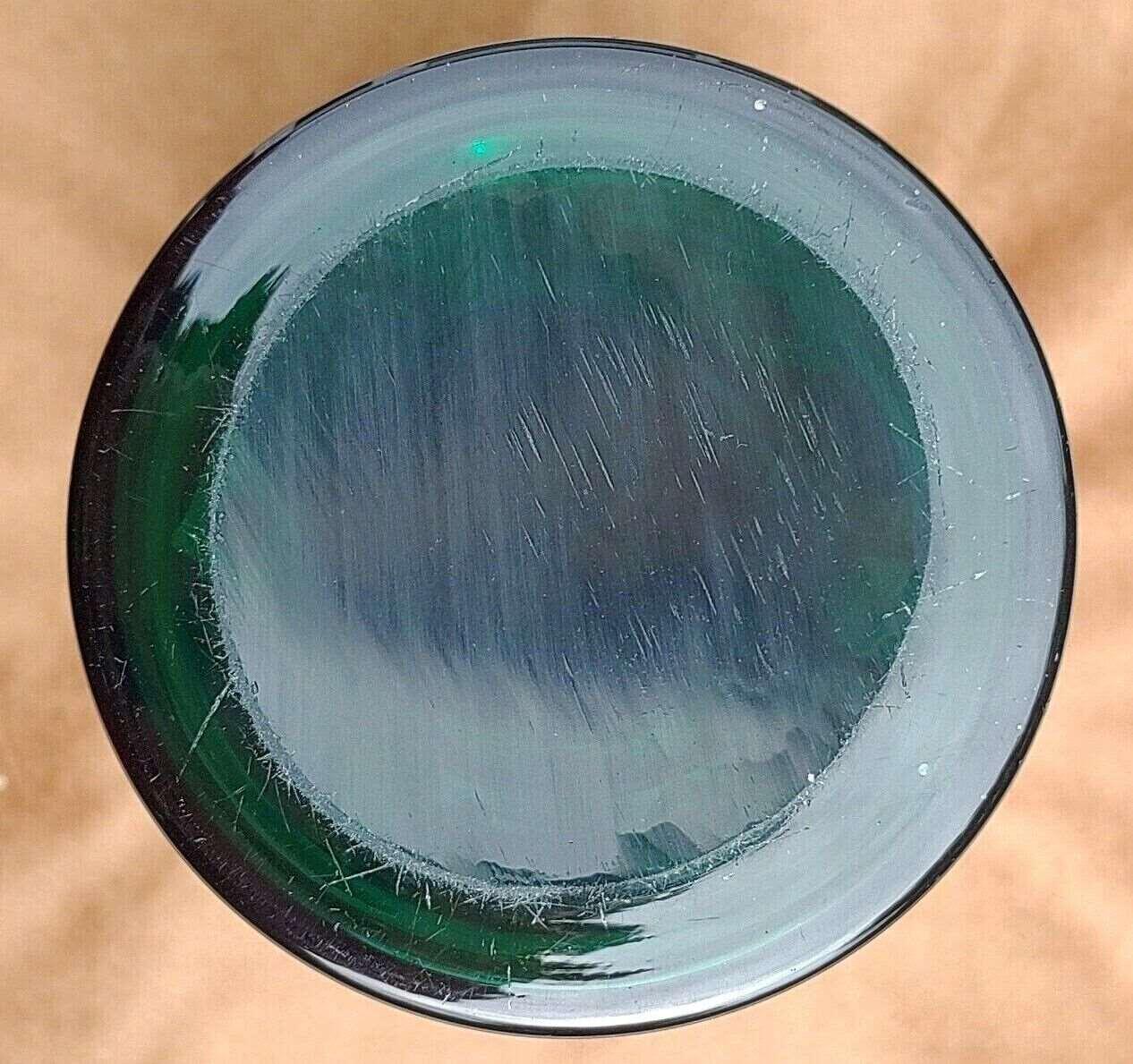 19th Bohemian Czech Hand Painted Enamel & Gilt Green Blown Glass Goblet