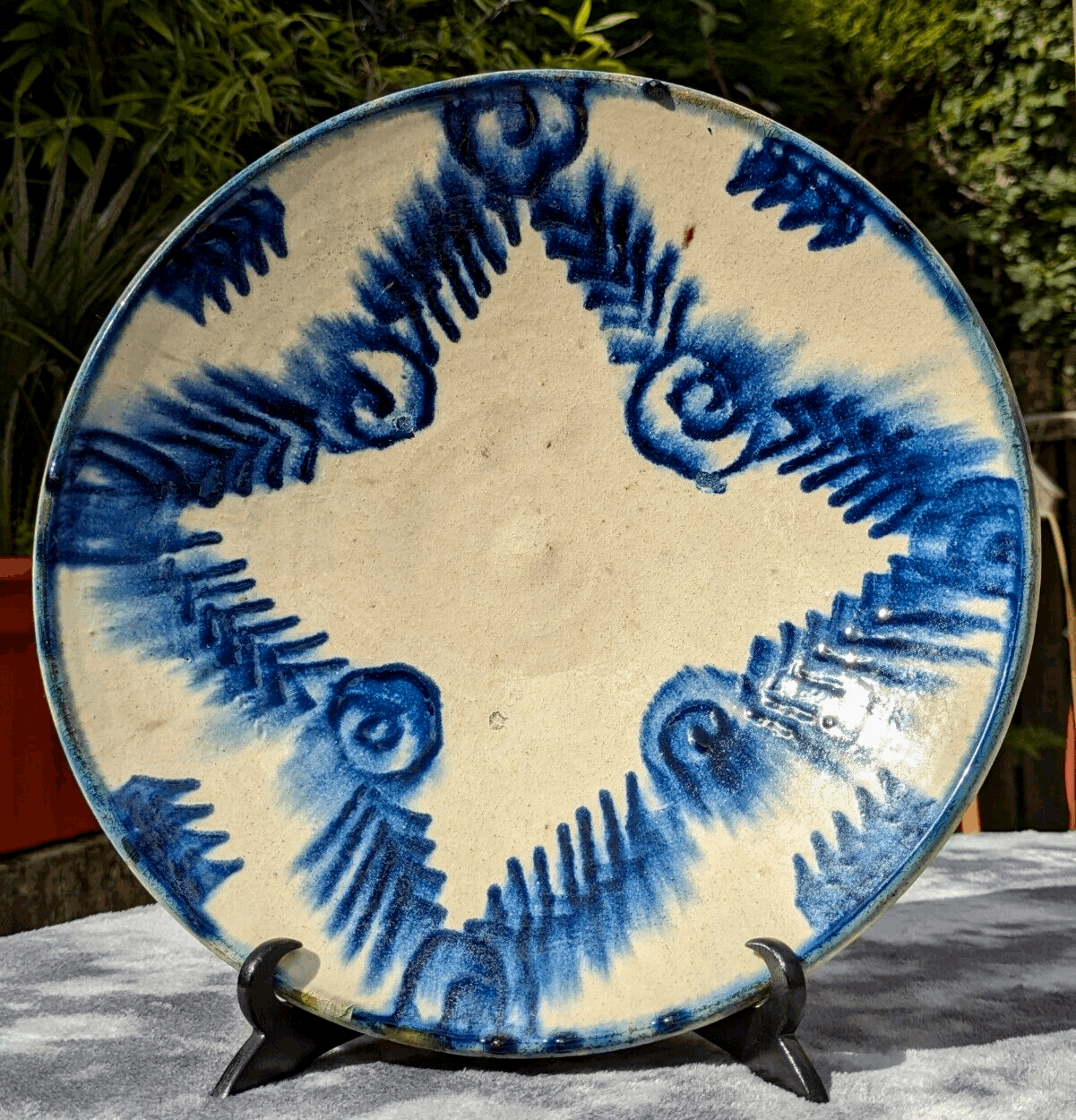 19th / 20th Century Spanish Earthenware Antique Pottery Ceramic Bowl Charger Plate