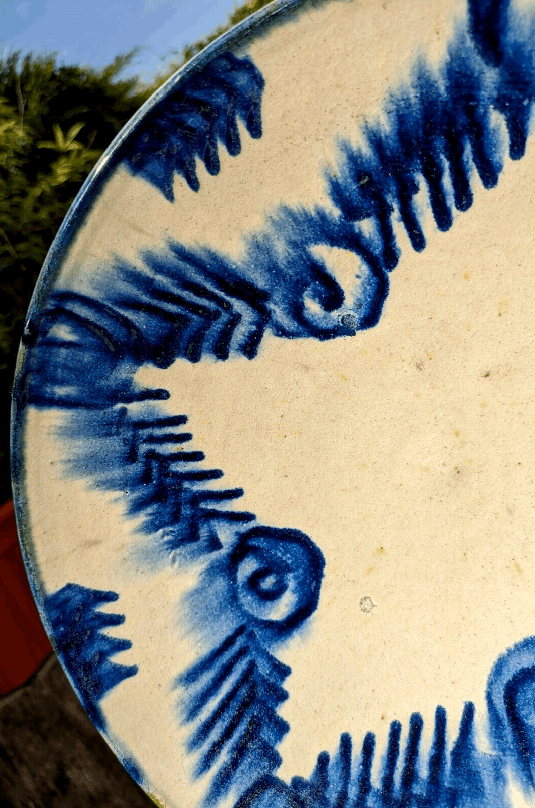 19th / 20th Century Spanish Earthenware Antique Pottery Ceramic Bowl Charger Plate