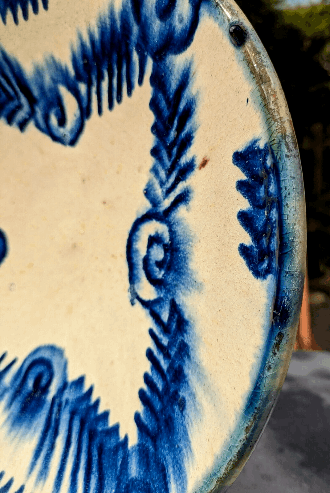 19th / 20th Century Spanish Earthenware Antique Pottery Ceramic Bowl Charger Plate