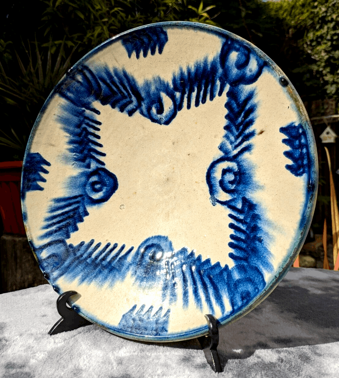 19th / 20th Century Spanish Earthenware Antique Pottery Ceramic Bowl Charger Plate