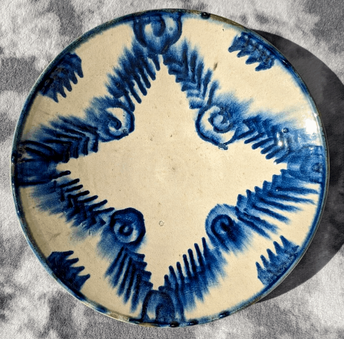 19th / 20th Century Spanish Earthenware Antique Pottery Ceramic Bowl Charger Plate