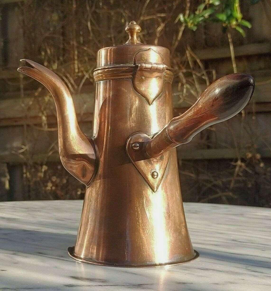 18th Century English Georgian Seamed Copper Antique Chocolate Coffee Pot