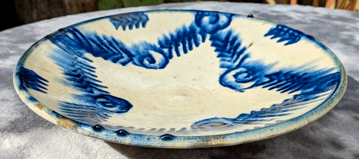 19th / 20th Century Spanish Earthenware Antique Pottery Ceramic Bowl Charger Plate