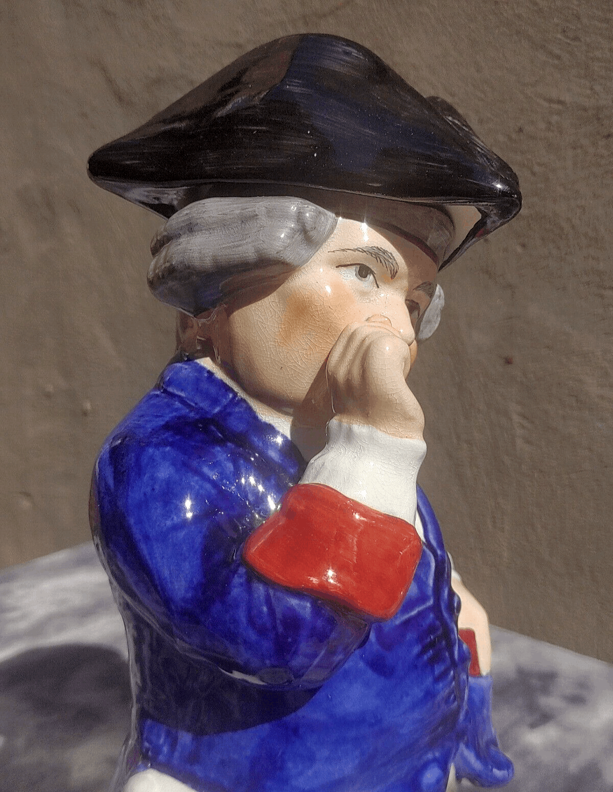 19th Century Antique Staffordshire Pottery Snuff Taker Toby Jar / Jug Figure