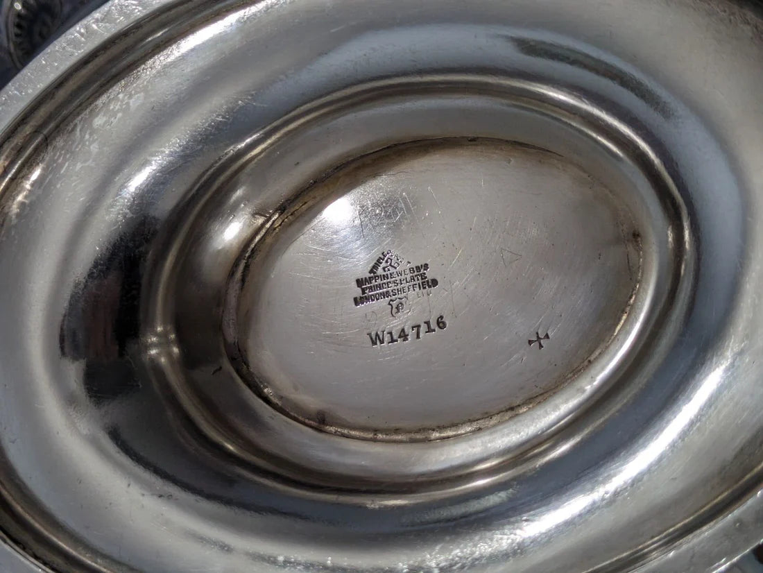 Vintage Mappin & Webb Princes Silver Plate Sheffield Bread Fruit Basket Bowl