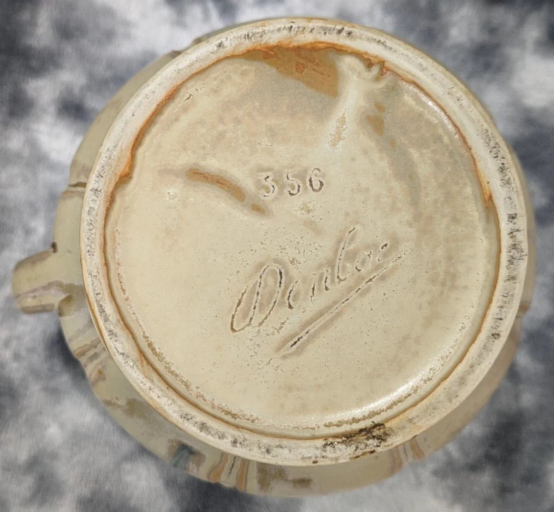 French Vintage Drip Glaze Denbac Arts & Crafts Pitcher Jug Ceramic Pottery