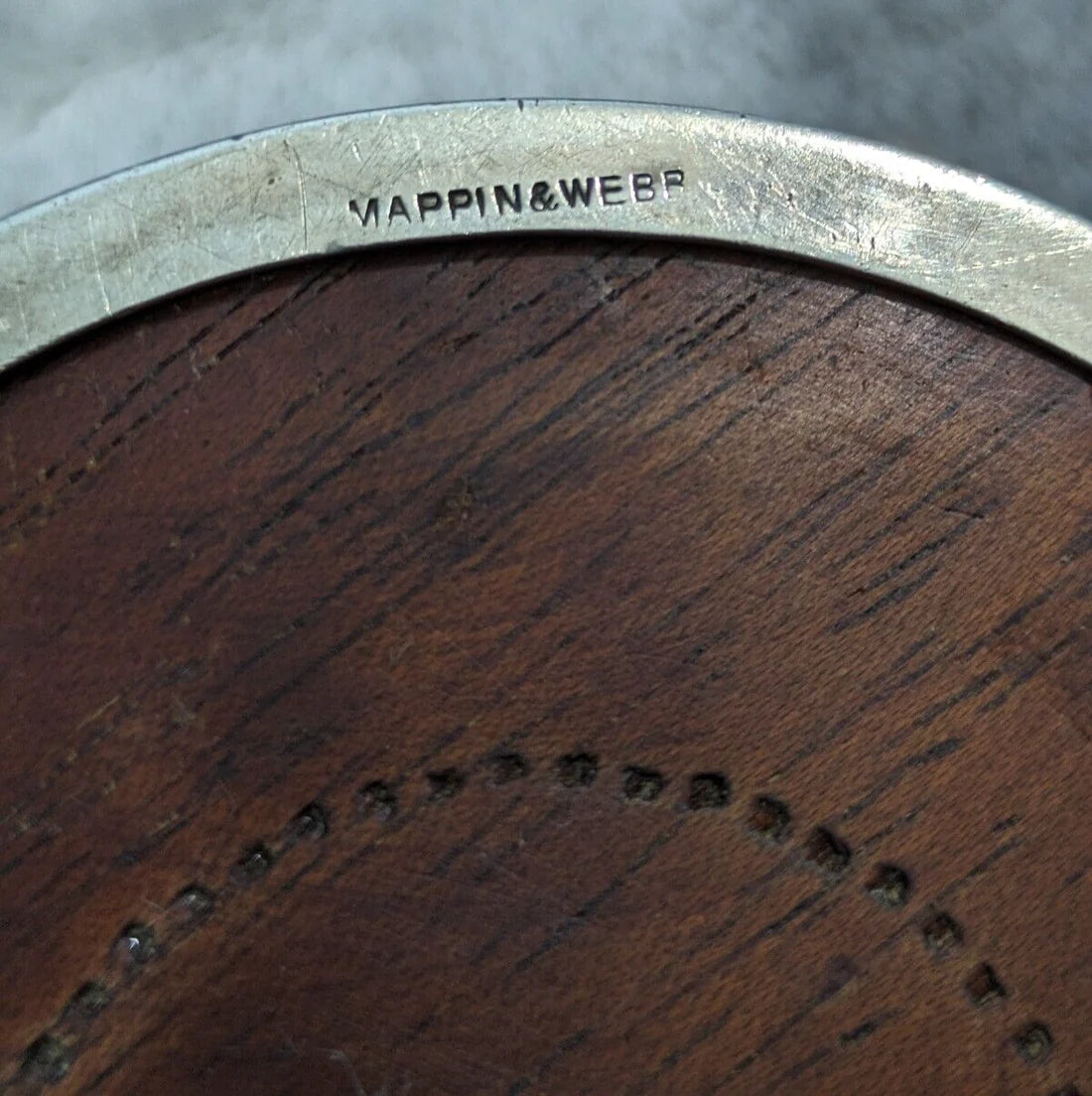 Antique Mappin & Webb Silver Wine Bottle Coaster London Edwardian 1910 11.5 cm 120g