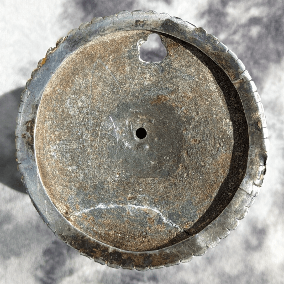 Early 19th Century Antique Indian Silver Inlaid Bidri Huqqa Hookah Base 25.5 cm - Tommy's Treasure