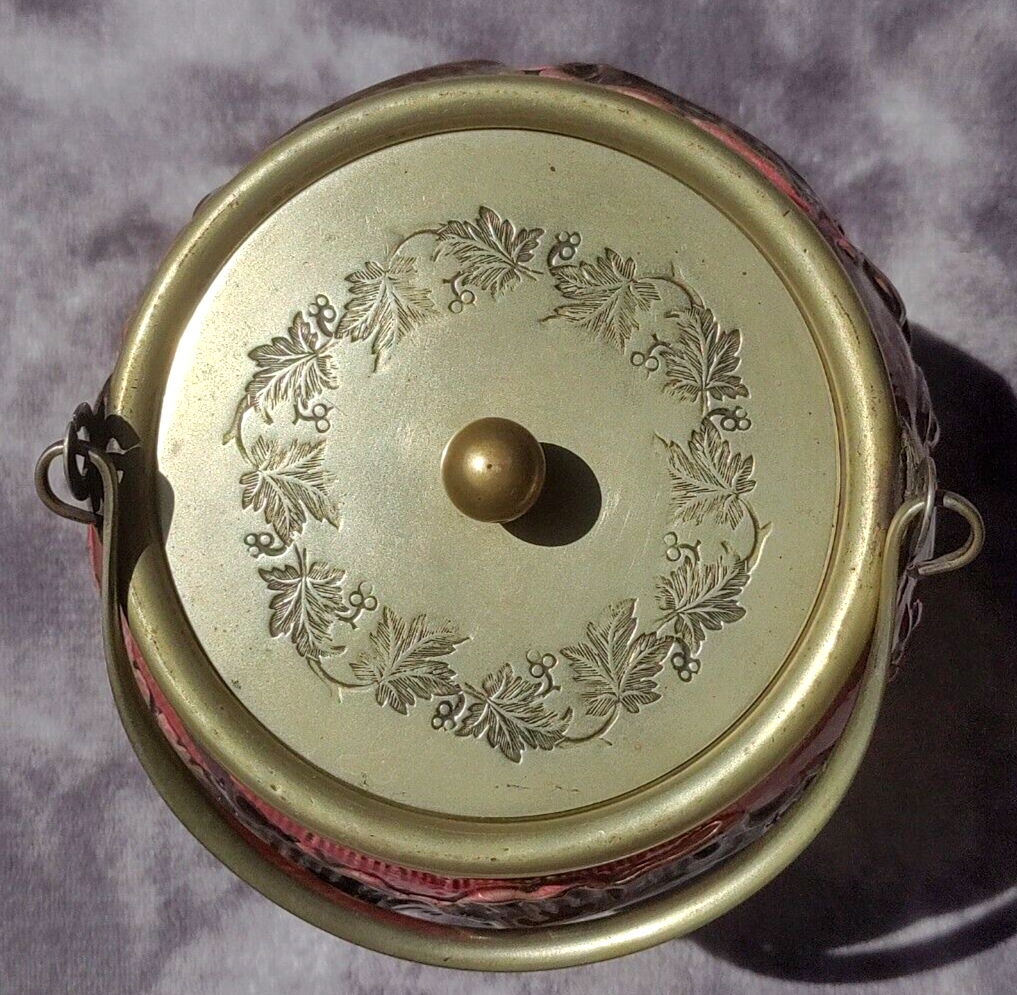 Antique Victorian Majolica Ceramic Pottery Biscuit Cookie Barrel Jar Container