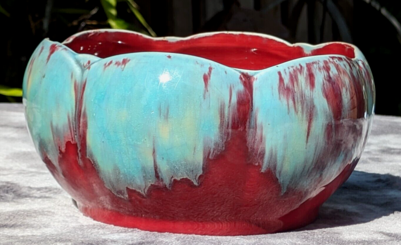 Rare Bretby #25 England 19th Century Antique Pottery Planter Bowl Tooth Dresser