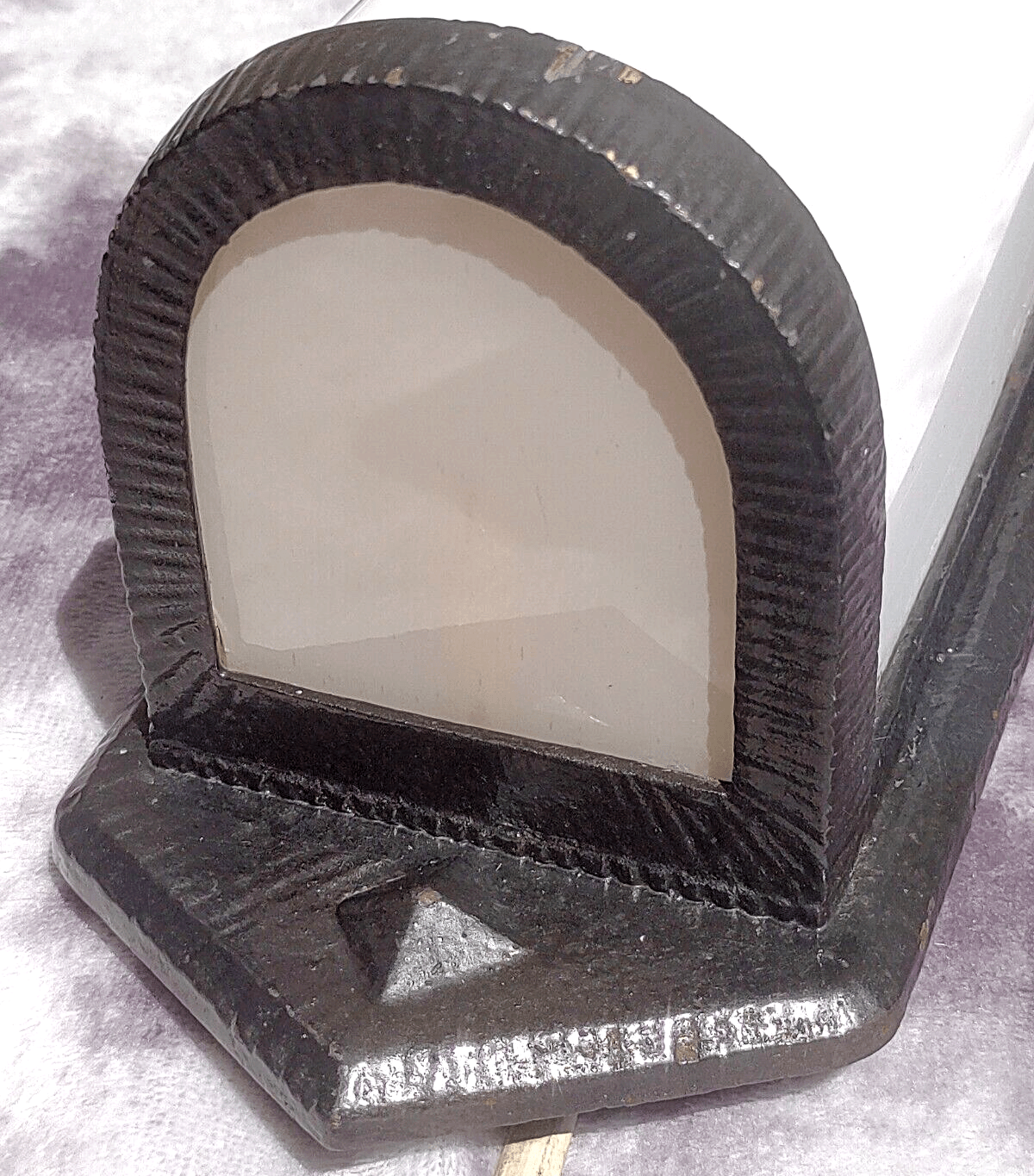 Vintage Art Deco Black Cast Iron / Brass Knight Wall Light Tube Lamp 38 cm - Tommy's Treasure