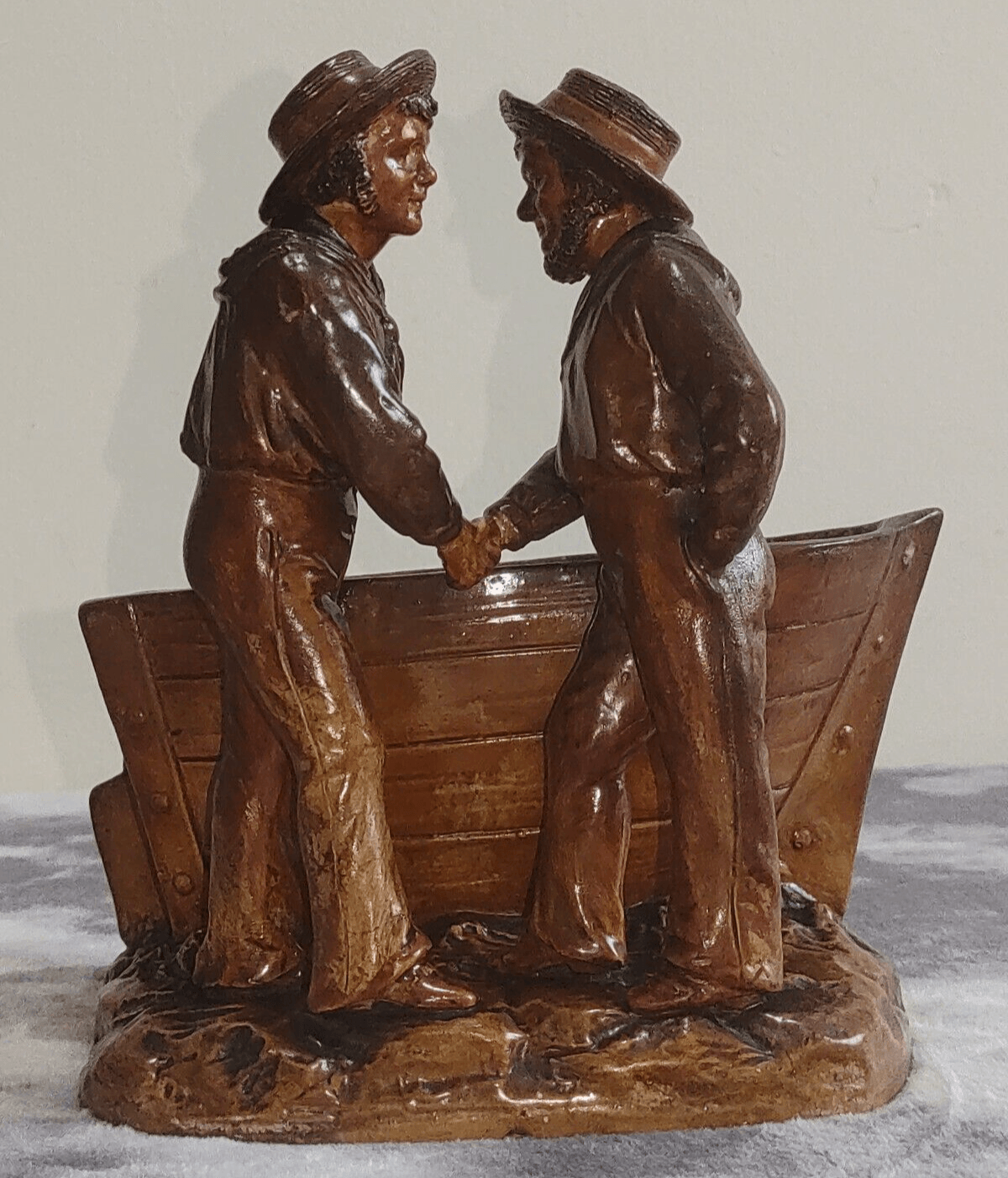 Antique Austrian Bohemian Turn-Teplitz Brothers Urbach Pottery Sailor Planter - Tommy's Treasure