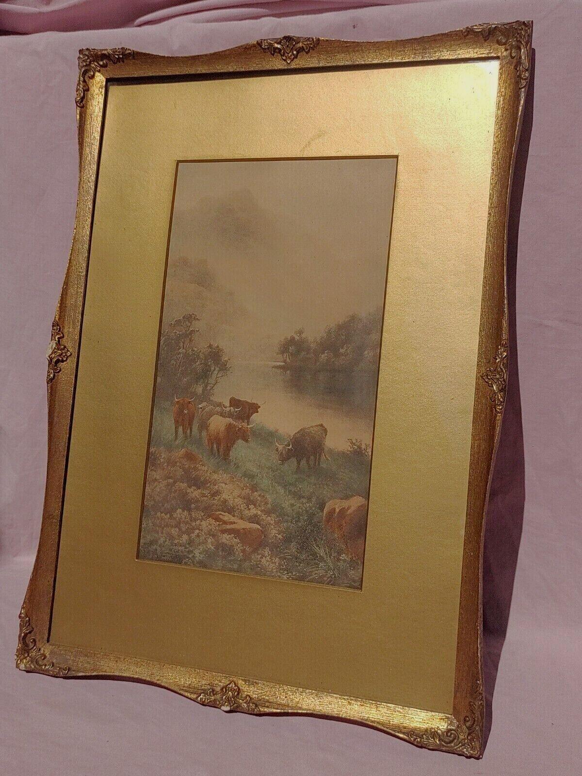 Ezra Elmer Keene (British, 1853-1929) End of Loch Lomond Antique Pastel Drawing - Tommy's Treasure