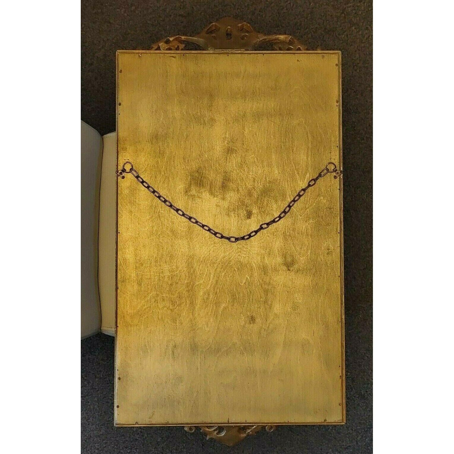 French Neoclassical Rococo Gilt Gesso Wood Antique Bevelled Mirror - Tommy's Treasure