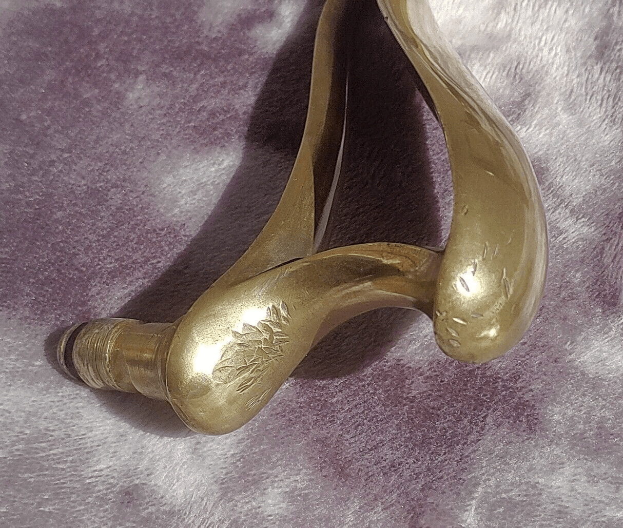 Antique Brass Art Nouveau Drop in Oil Lamp Wall Bracket Light Sconce - Tommy's Treasure