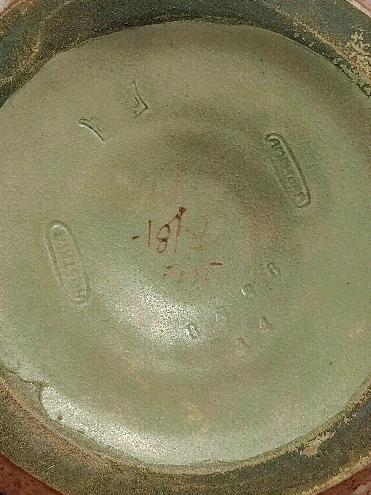 c.1900 Austrian Amphora Teplitz Pottery Enamelled Gull Vase Antique Art Nouveau - Tommy's Treasure