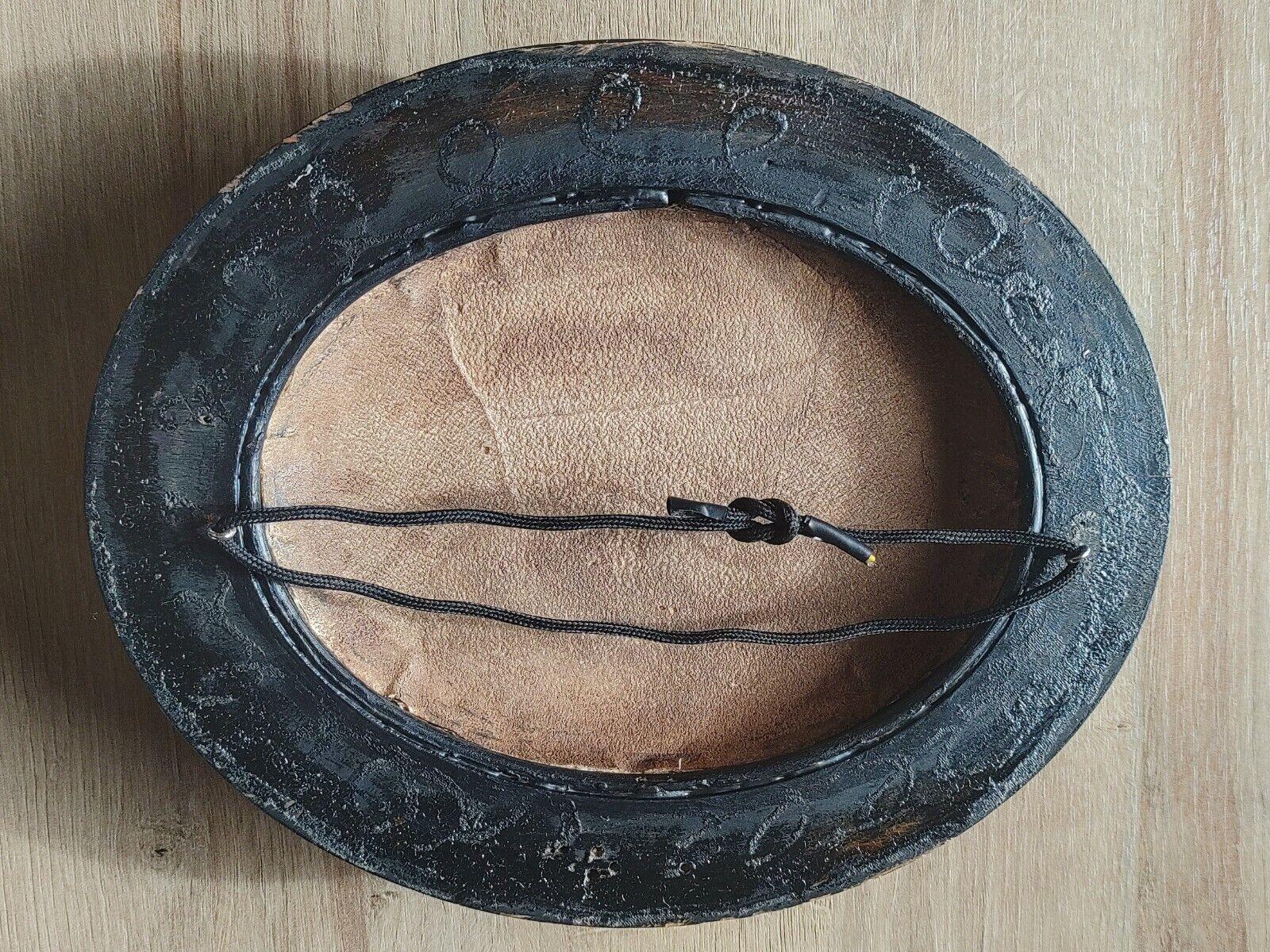 Victorian Reynolds Angels Silver Leaf Foil Convex Glass Hanging Wall Plaque 29 cm - Tommy's Treasure