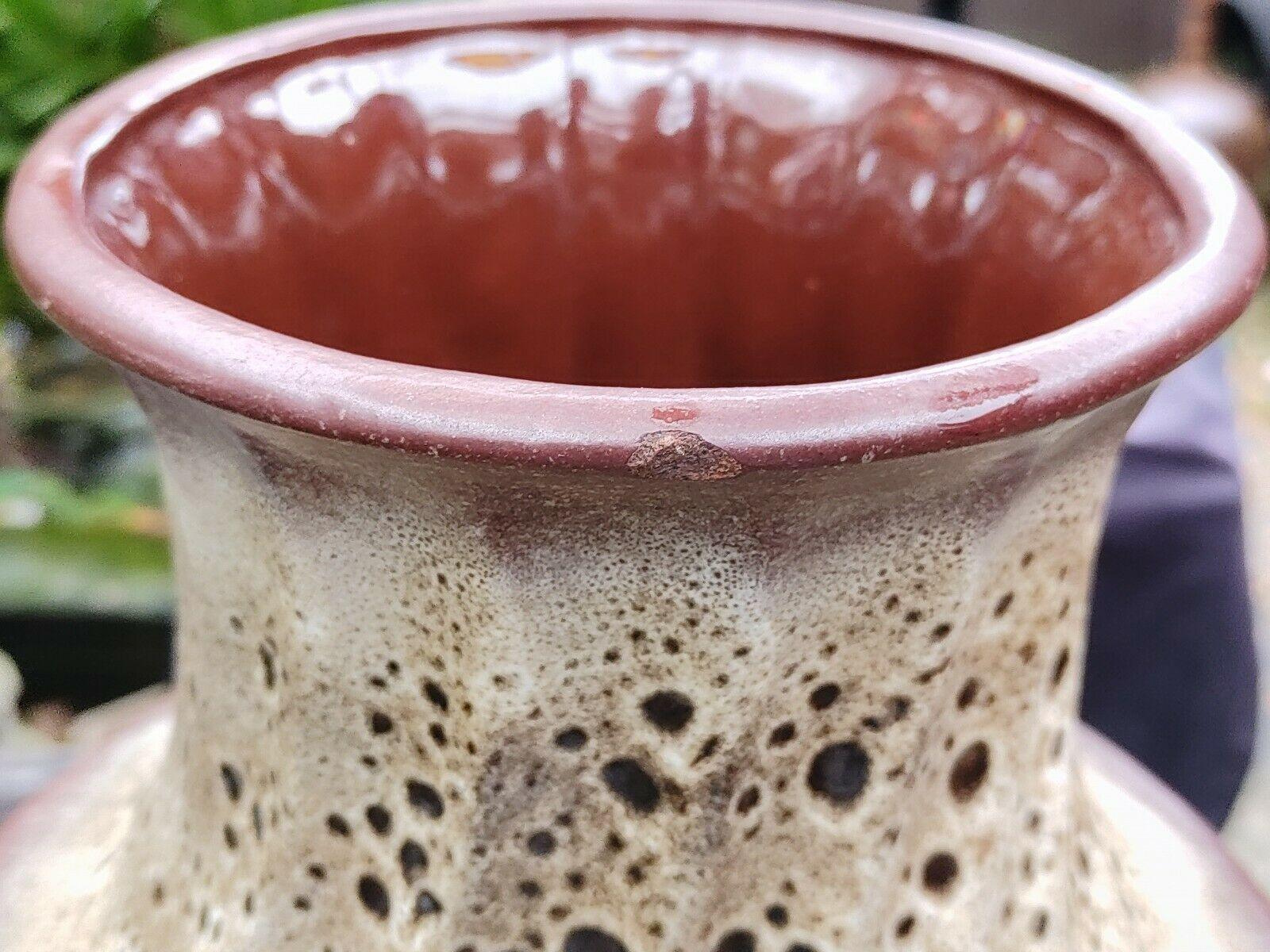 XXXL West German Fat Lava Glazed Carstens Vintage 1960s Pottery Floor Vase - Tommy's Treasure