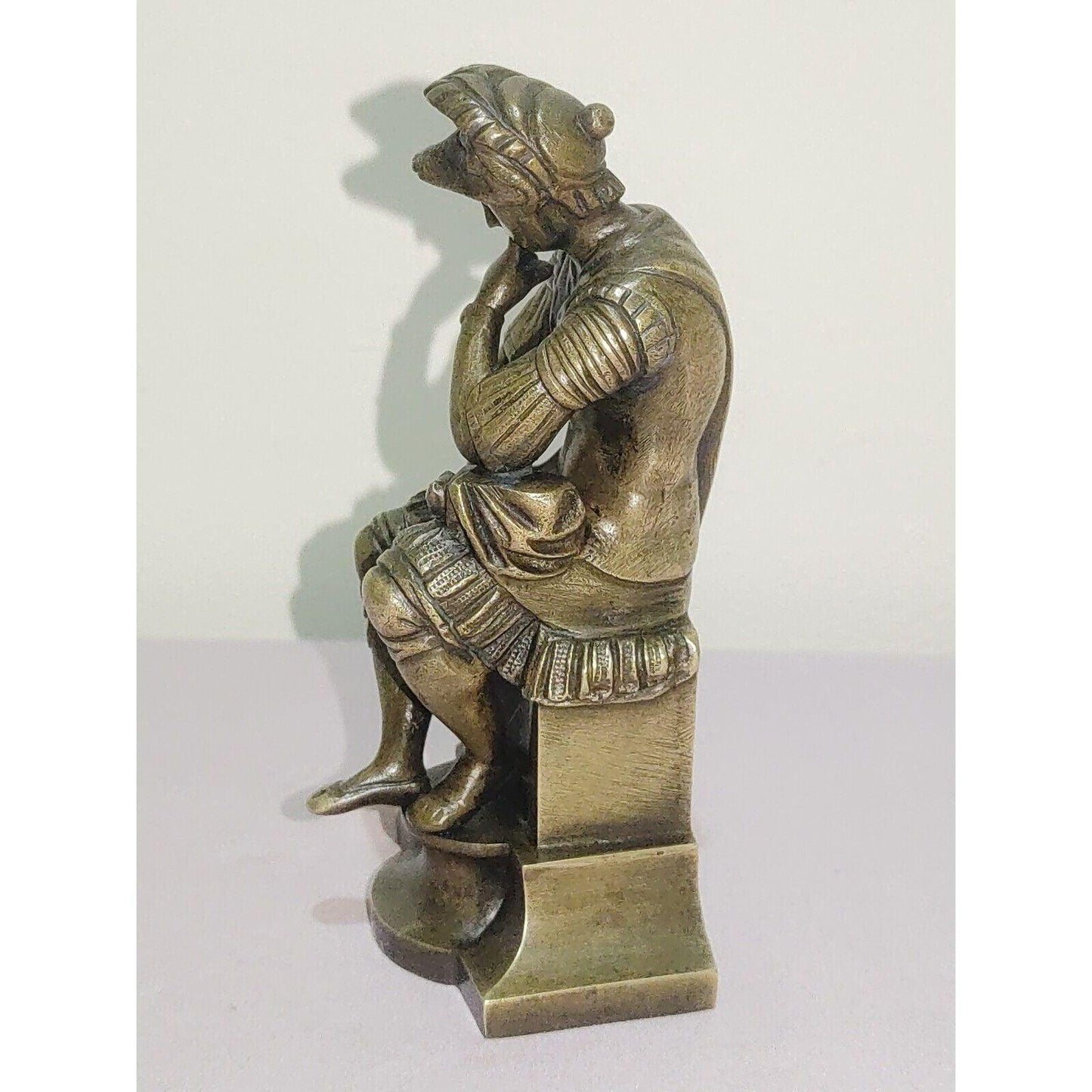 19th Century Grand Tour Bronze Figure of Lorenzo de Medici Michelangelo - Tommy's Treasure