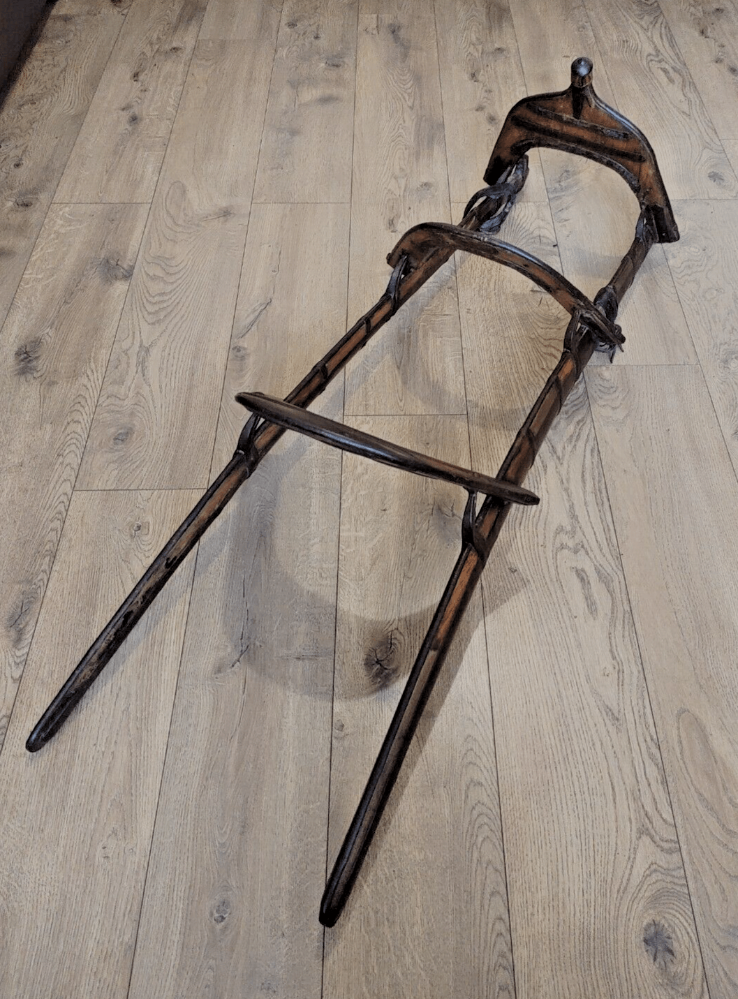 Early 19th Century Indian Wood Iron Brass Dromedaries Camel Saddle Seat - Tommy's Treasure