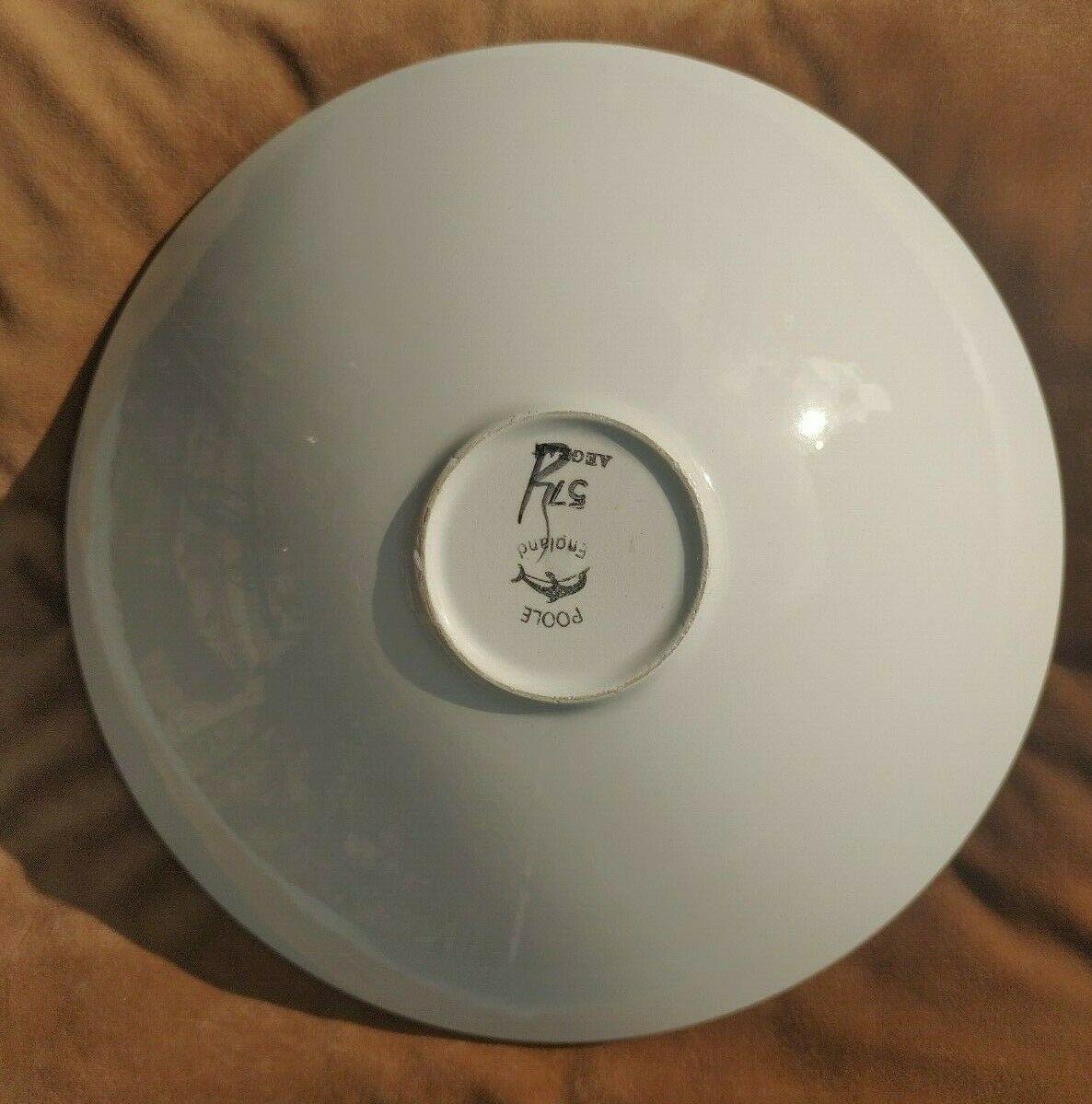 Vintage 1970s Poole Pottery Ceramic 'Aegean' #57 Bowl Dish Charger Plate - Tommy's Treasure