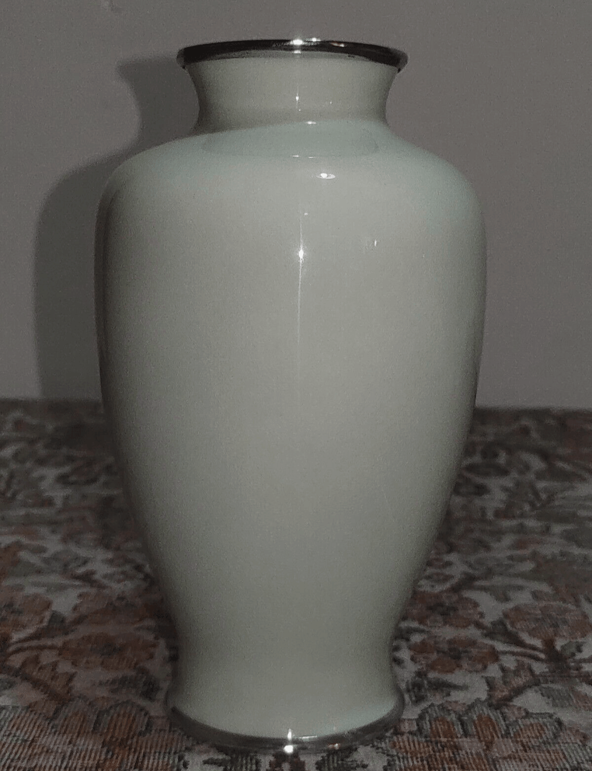 Japanese Ando Showa Sato Cloisonne Green Enamel Vase Mid 20th Century - 19 cm - Tommy's Treasure