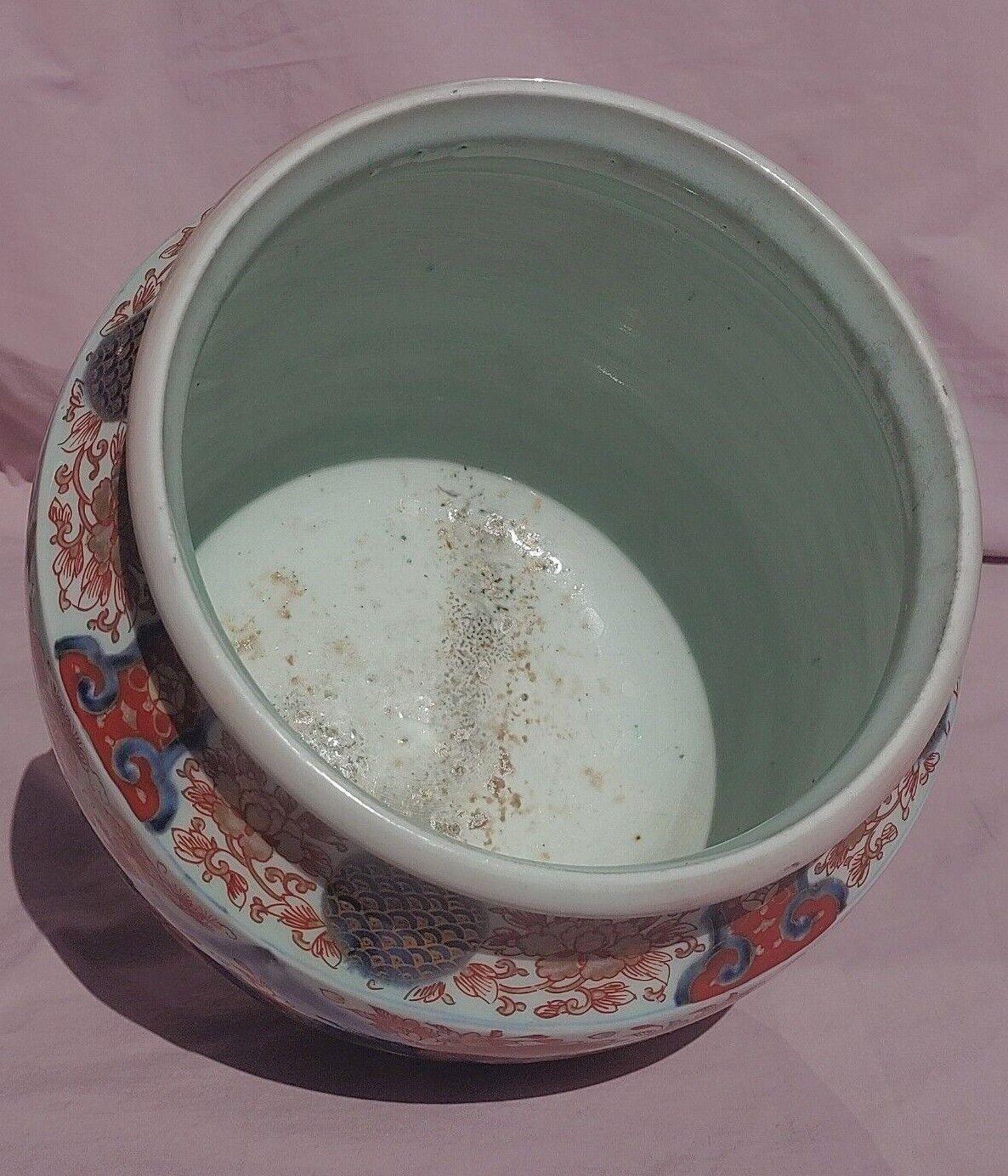 19th Century Japanese Edo / Meiji Imari Porcelain Jardiniere Cachepot Planter - Tommy's Treasure