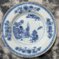 Antique 18th Century Chinese Blue & White Landscape Porcelain Plate Dish 23 cm