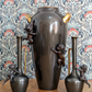 Early 20th Century German Kayser Art Nouveau Large Bronze Gilt Cherub Vase 52 cm