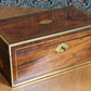Early 19th Century Regency Mahogany Brass Bound Campaign Writing Slope Box + Key
