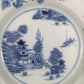 Antique 18th Century Chinese Blue & White Landscape Porcelain Plate Dish 23 cm