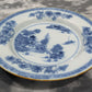 Antique 18th Century Chinese Blue & White Landscape Porcelain Plate Dish 23 cm