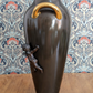 Early 20th Century German Kayser Art Nouveau Large Bronze Gilt Cherub Vase 52 cm