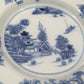 Antique 18th Century Chinese Blue & White Landscape Porcelain Plate Dish 23 cm