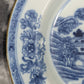 Antique 18th Century Chinese Blue & White Landscape Porcelain Plate Dish 23 cm
