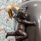 Early 20th Century German Kayser Art Nouveau Large Bronze Gilt Cherub Vase 52 cm
