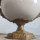 French Louis XVI Antique Style Ceramic Brass Centrepiece Compote Bowl Urn