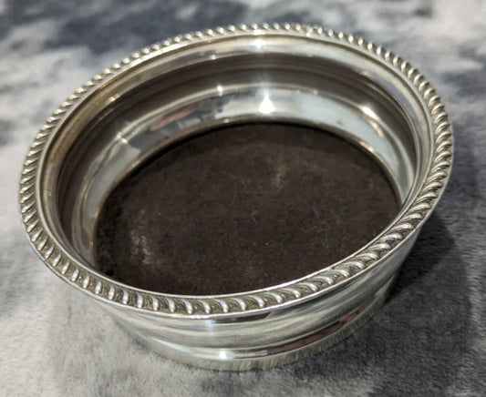 Antique Mappin & Webb Silver Wine Bottle Coaster London Edwardian 1910 11.5 cm 120g