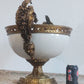French Louis XVI Antique Style Ceramic Brass Centrepiece Compote Bowl Urn