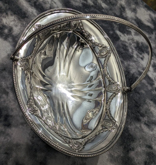 Vintage Mappin & Webb Princes Silver Plate Sheffield Bread Fruit Basket Bowl
